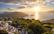 Blick zur Formentor Halbinsel vom Talaia d'Albercutx, Mallorca, Balearen, Spanien