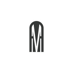 AM, MA, A AND M Abstract initial monogram letter alphabet logo design