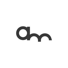 Alphabet letters Initials Monogram logo AM, MA, A and M