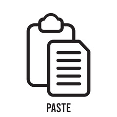 Poster - Paste icon clipboard vector symbol isolated on white background, Paste clipboard logo design