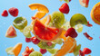 Vitamin Burst A Dance of Fresh Fruits in the Air