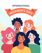 Happy women day poster card