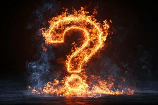 Abstract question mark, conceptual symbol. Background with selective focus and copy space
