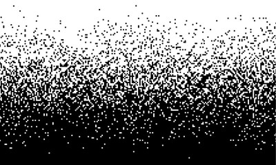 Aufkleber - Black on white background. Black and white dissolve halftone grunge effect. Vector Illustration. Pixelated dissolve gradient