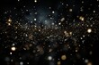 Abstract background with bokeh defocused lights and stars. Black glitter background for queer pride, representing various gender identities or sexual orientations. 