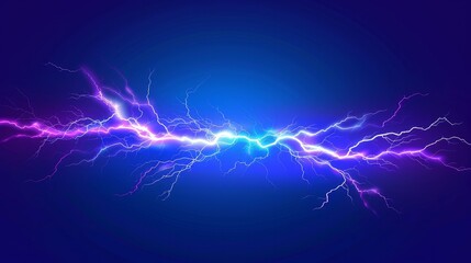 Wall Mural - A lifelike 3D rendering of a lightning bolt, illustrated in vector format