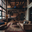 Modern Loft Apartment Interior with Spacious Design