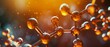 Nicotine Molecule on a Rusty Orange Background.
