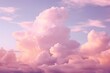 Background image of pink clouds in the sky. Generative AI