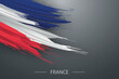 3d grunge brush stroke flag of France
