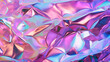 Holograficzna tapeta opalowa - technika i sztuka. Różowe, fioletowe i niebieskie odcienie tła folii o nieregularnych kształtach geometrycznych.