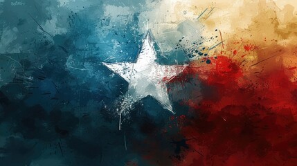 Wall Mural - Greeting Card and Banner Design for Texas Independence Day Background