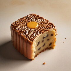 Wall Mural - Isolated sweet pastry treat with chocolate icing and cinnamon flavor on a transparent background