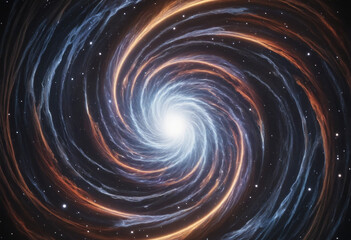 Wall Mural - celestial cosmic swirl: a hypnotic animation of infinite galaxy motion