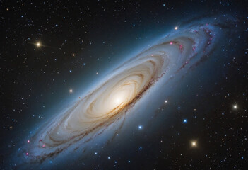 Wall Mural - Captivating celestial spectacle - cosmic interplay of galaxies, nebulae, and comets bathed in starlight