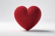 © Kseniya Ananko - little volumetric red heart on a white background