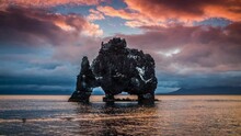 Hvitserkur Rock Formation In Iceland