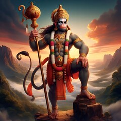 Poster - lord hanuman portrait