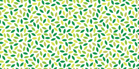 Sticker - Minimalistic vector background of leaves, seamless pattern, banner