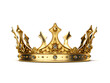 A Simple Gold Crown Isolated on a White Background