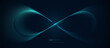 © pickup - Abstract background with blue glowing lines in infinity pattern. Abstract futuristic technology concept. Vector illustration
