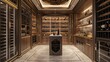 Traditional Wine Cellar with Wooden Wine Racks and Vintage Ambiance AI Generated