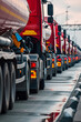 © Emanuel - A line of fuel trucks being loaded or unloaded