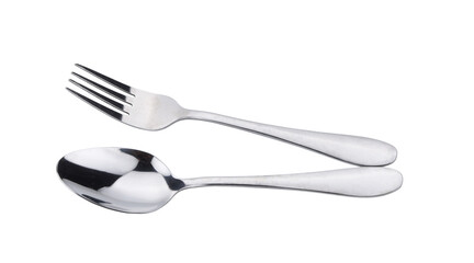 Wall Mural - Spoon and fork is isolated on transparen png