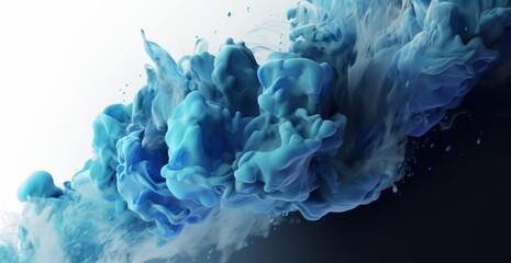 Poster - ink drop in water isolated on white background