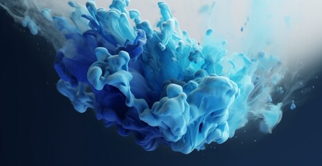 Poster - ink drop in water isolated on white background