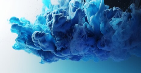 Poster - ink drop in water isolated on white background