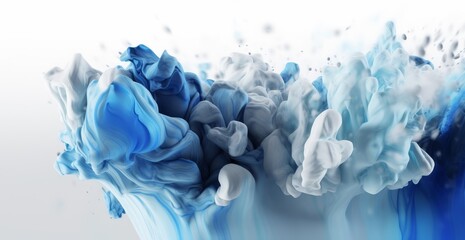 Poster - ink drop in water isolated on white background