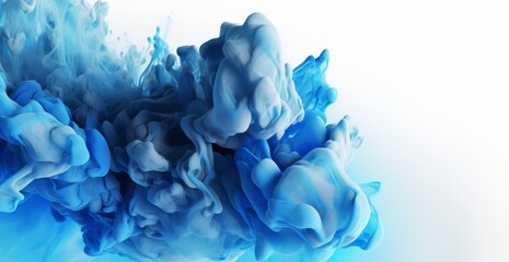 Poster - ink drop in water isolated on white background