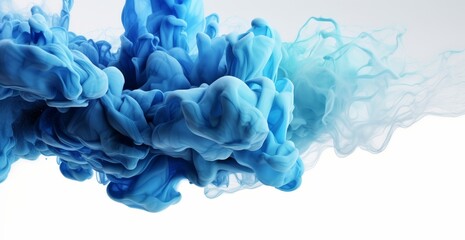 Poster - ink drop in water isolated on white background