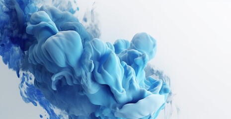 Poster - ink drop in water isolated on white background