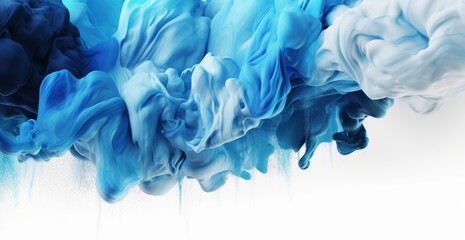 Poster - ink drop in water isolated on white background