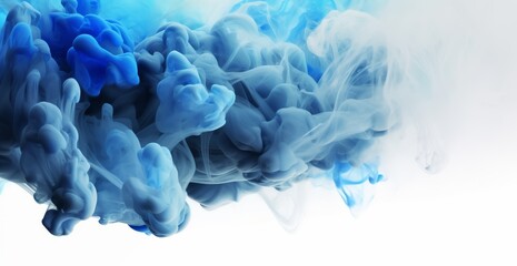 Poster - ink drop in water isolated on white background