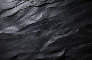 Poster - Black or dark gray rough stone wall texture background