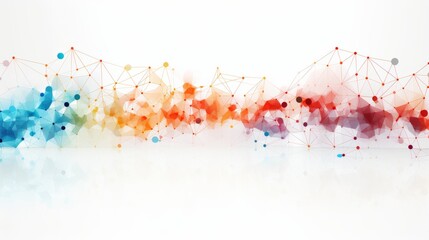 Vibrant network connections on a global communication backdrop