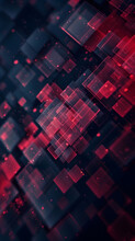 Abstract Background With Modern Red Squares