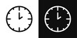 Time Icon Set. Vector Illustration