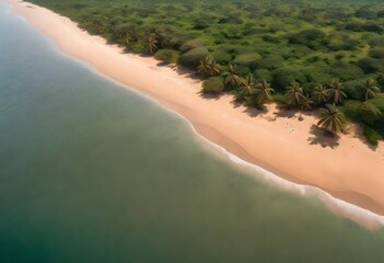 Sticker - beach with trees