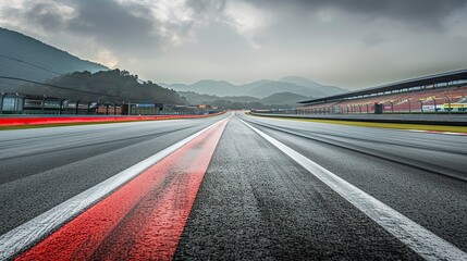 Empty Race Track Long Exposure