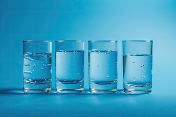 Sticker - Crystal-clear water in a glass container.