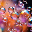 Nahaufnahme der Makroaufnahme von Blasen, hintergrund, makro, blase, licht, abbildung, tröpfchen, design, Close-up macro shot of bubbles, background, macro, bubble, light, illustration, droplet, desig