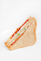 Canvas Print - tasty sandwich on the white plate