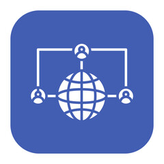 Canvas Print - Global Communication Icon