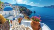 The Greek island boasts a picturesque village against a backdrop of azure skies.