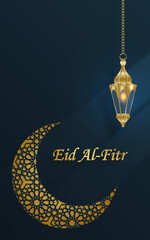 Wall Mural - Eid al Fitr, the Muslim holiday marking the breaking of the fast of the month of Ramadan with Oriental design