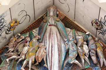 Canvas Print - Mother of the Church, Tympanum, Basilica of the Annunciation, Nazareth, Israel